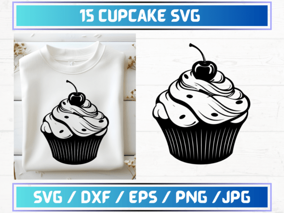 15 Cupcake SVG Files for Modern Graphics and Branding