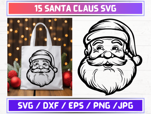 15 Santa Claus SVG Bundle: Premium Graphics for Seasonal Branding