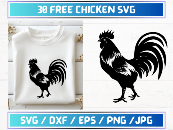 30 Chicken SVG Files for Modern Graphics and Templates