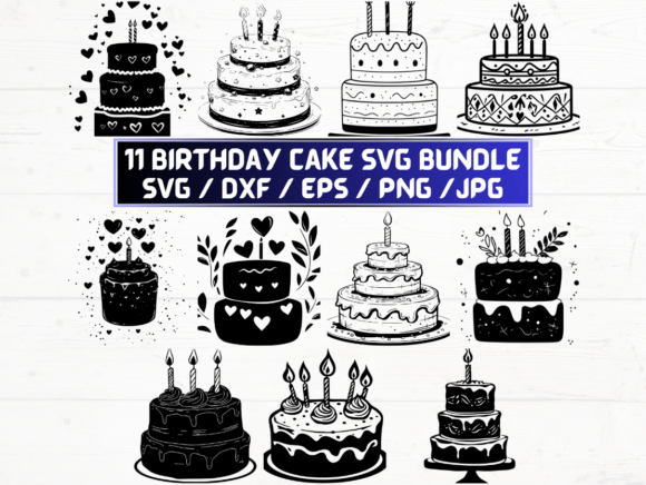 Birthday Cake Clipart for Graphics and Crafts