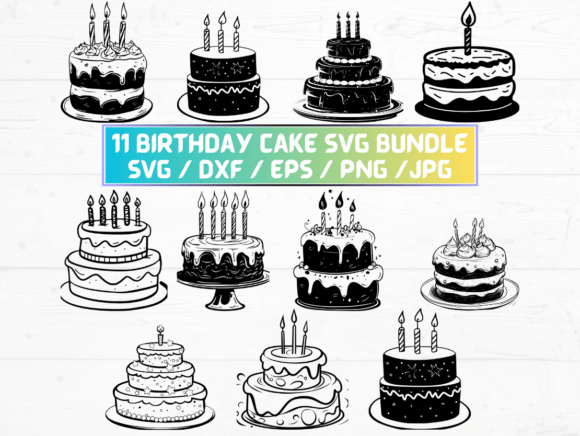 Birthday Cake Stencil: Graphics and Crafts for Editorial Design