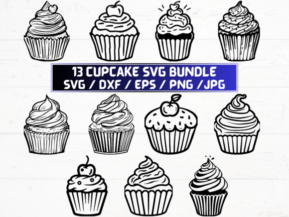Cupcake Laser Engraving Cut Files: Graphics for Crafts