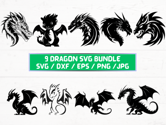 Dragon SVG File for Graphics and Crafts in Digital Publishing