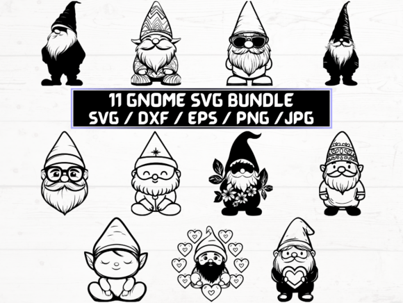 Gnome SVG Graphics for Crafts and Branding