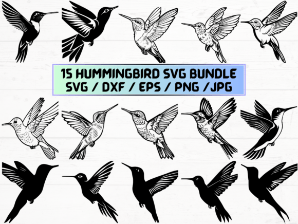 Hummingbird Silhouette Svg: A Graphic Design Asset for Crafts and Branding