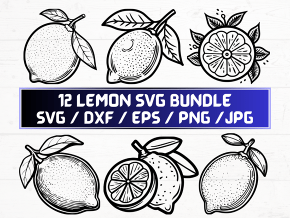 Lemon Laser Engraving Cut Files for Graphics and Crafts