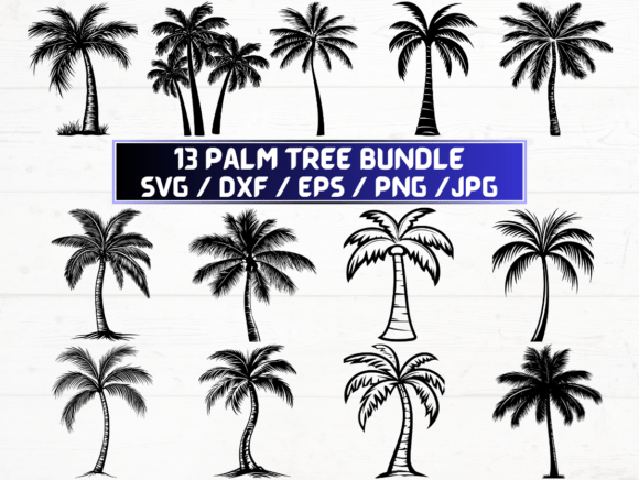 Palm Tree Engraving Svg Graphics for Handmade Crafts