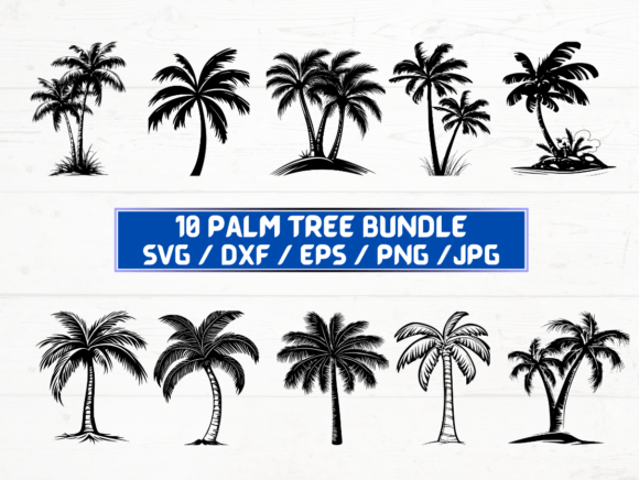 Palm Tree Stencil for Modern Graphics and Crafts
