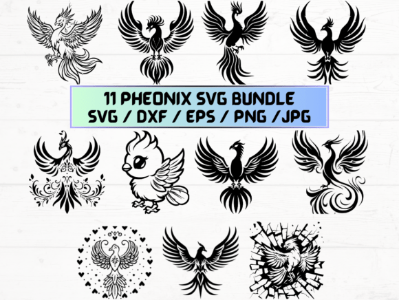 Pheonix Laser Engraving Cut Files for Graphics and Crafts