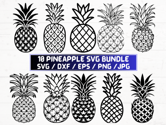 Pineapple Clipart Graphics for Crafts & Design