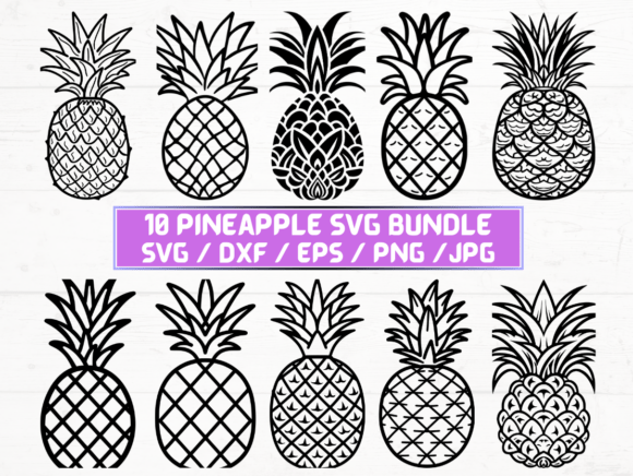 Pineapple SVG Bundle: Graphics for Crafts & Content
