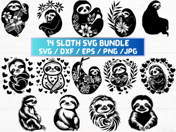 Sloth Engraving Svg Graphics for Crafts and Branding