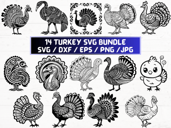 Turkey Laser Cut Graphics for Crafts and Sellers