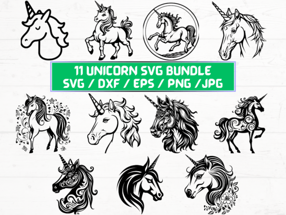Unicorn Laser Cut Graphics for Crafts and Creative Projects