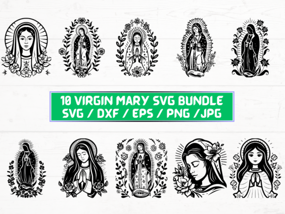Virgin Mary SVG File: A Graphic Design Asset for Crafts