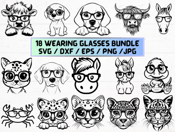 Wearing Glasses Svg Files for Cricut Graphics and Crafts